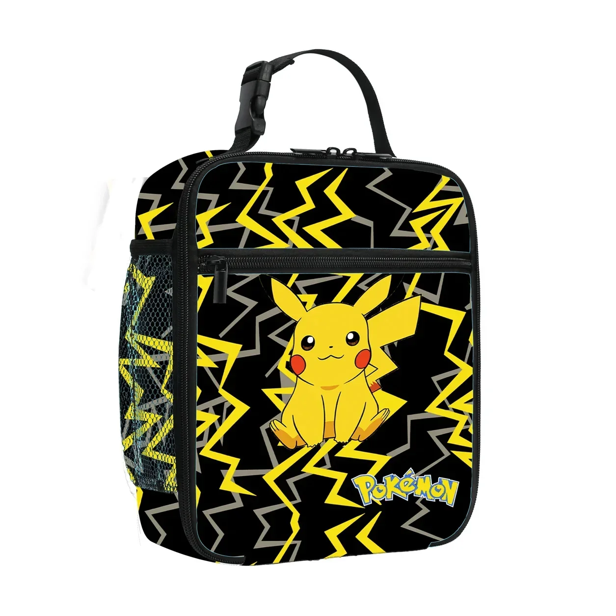 Simpatica borsa da pranzo portatile stampata in 3D Pokemon Pikachu per studenti delle scuole primarie e secondarie Cartoni animati Kawaii per bambini