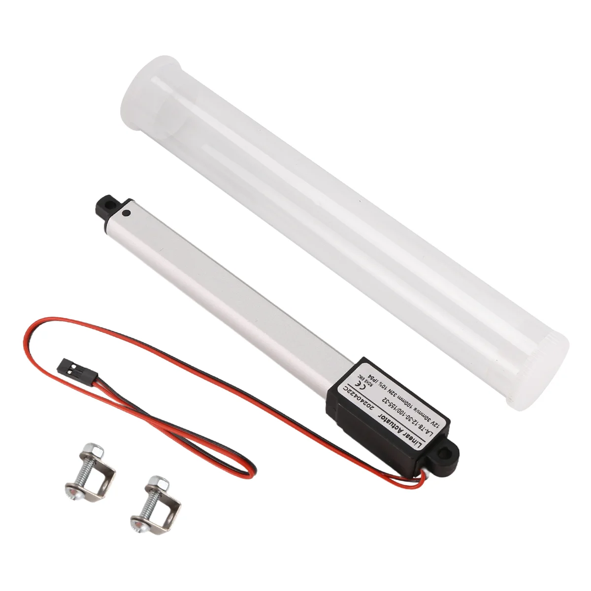 ABQR DC 12V Waterproof IP54 Mini Linear Actuator 100 mm Stroke Electric Linear Motor Window Opener 30 mm/S Speed
