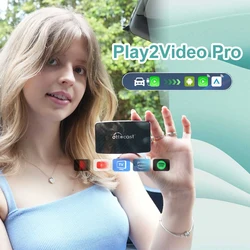 Play2Video Pro Wireless CarPlay Android Auto Adapter Built in Video App TV Box Car Accessories For OEM wired CarPlay Car Play