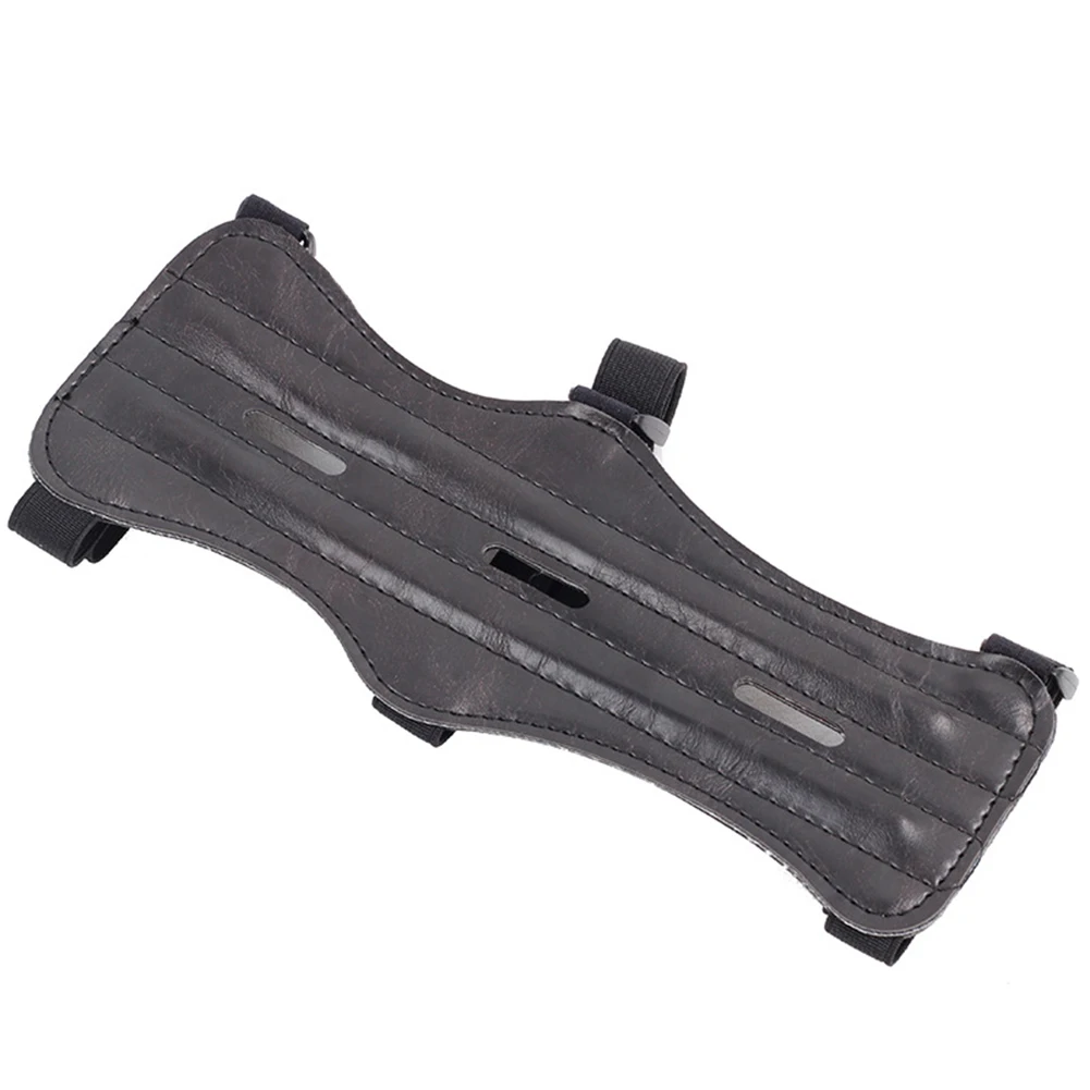 الحرس مع ثقوب واقي للذراع معدات واقية في الهواء الطلق بولي Material المواد 22*8.5 سنتيمتر معدات سوداء الحرس التدريب الجلود