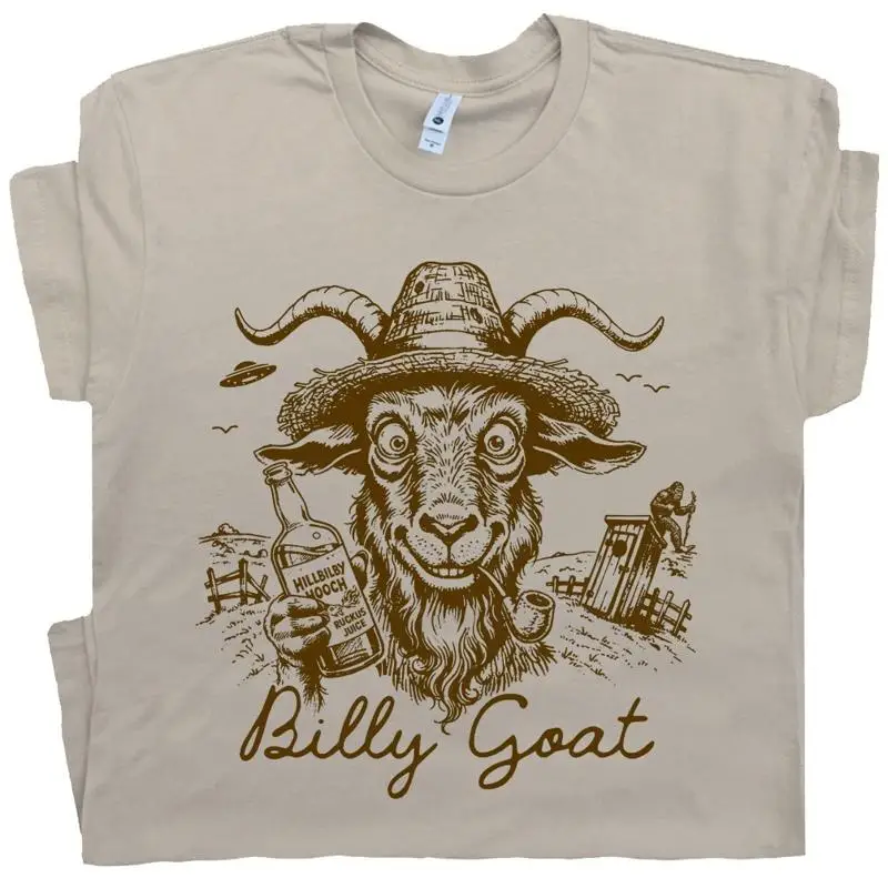Billy Goat T Shirt Funny Animal Shirt For Men Women Moonshine Vintage Graphic T