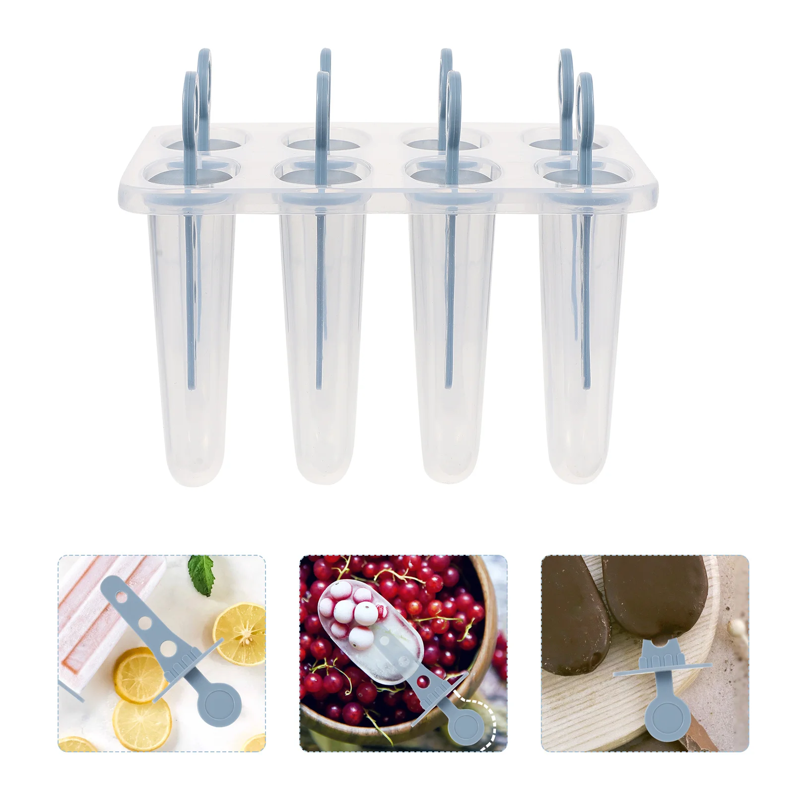 1 Uds. Molde para paletas de hielo de grado alimenticio PP DIY máquina para hacer helados yogur jugo fruta merienda ecológica reutilizable