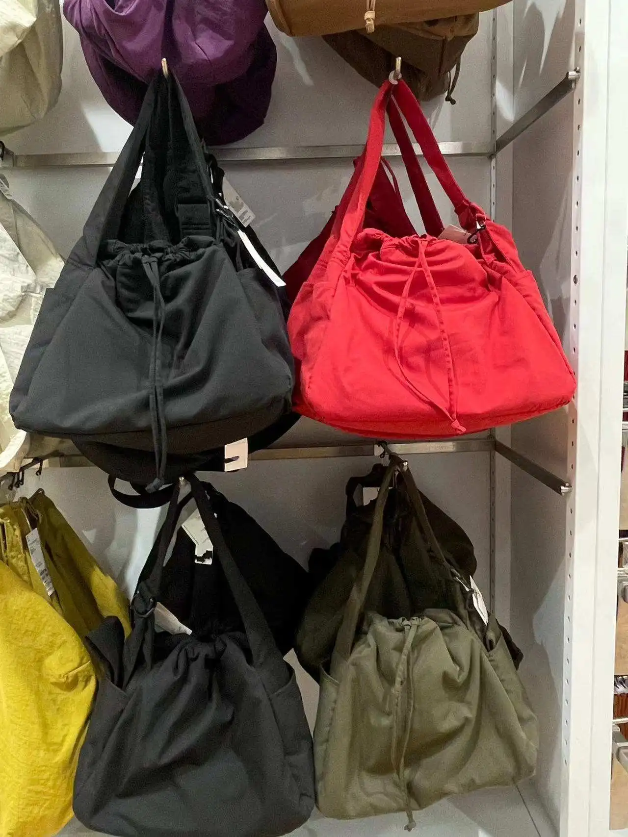 ex Sac à bandoulière décontracté de grande capacité avec cordon pour les déplacements et les cours Polyester tendance Conveniente Carry De...