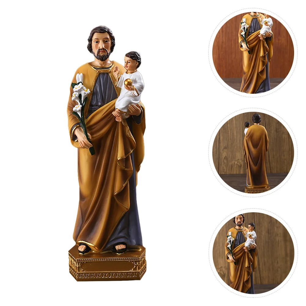 1Pcs Statue Resin Religious Adornment Home Office Desktop Decor Church Decoration Home Desktop Adornment