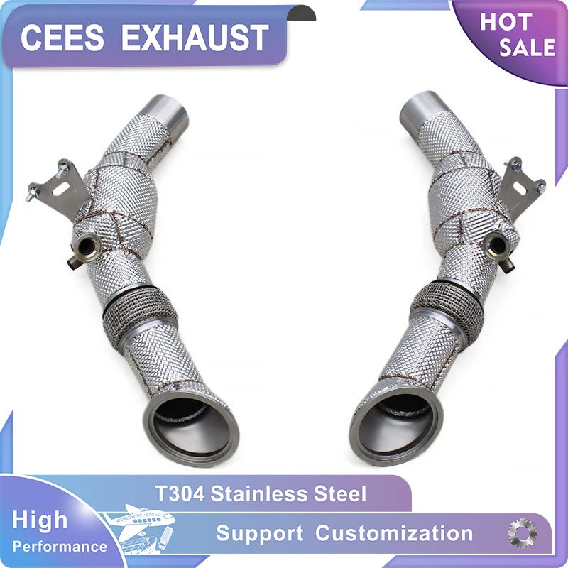 

CEES High Performance Exhaust Downpipe for Ferrari SF90 3.9T V8 2019-2023 Stainless Steel Downpipe with Catalyst Exhaust Pipe