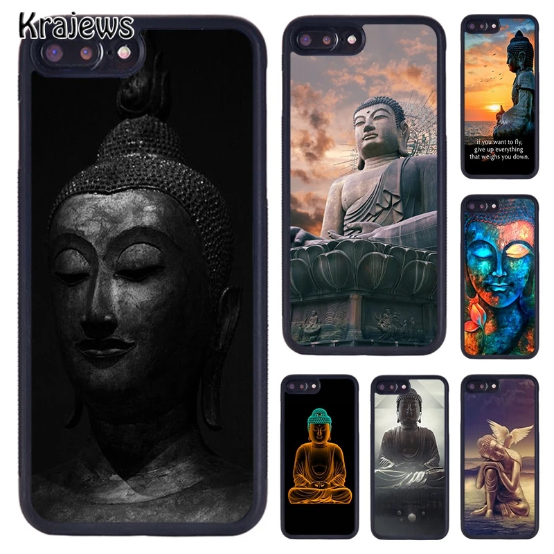 Krajews Retro Galactic Gautama Buddha Budha phone Case For iPhone 16 15 14 Plus 11 12 mini 13 Pro XR XS Max coque