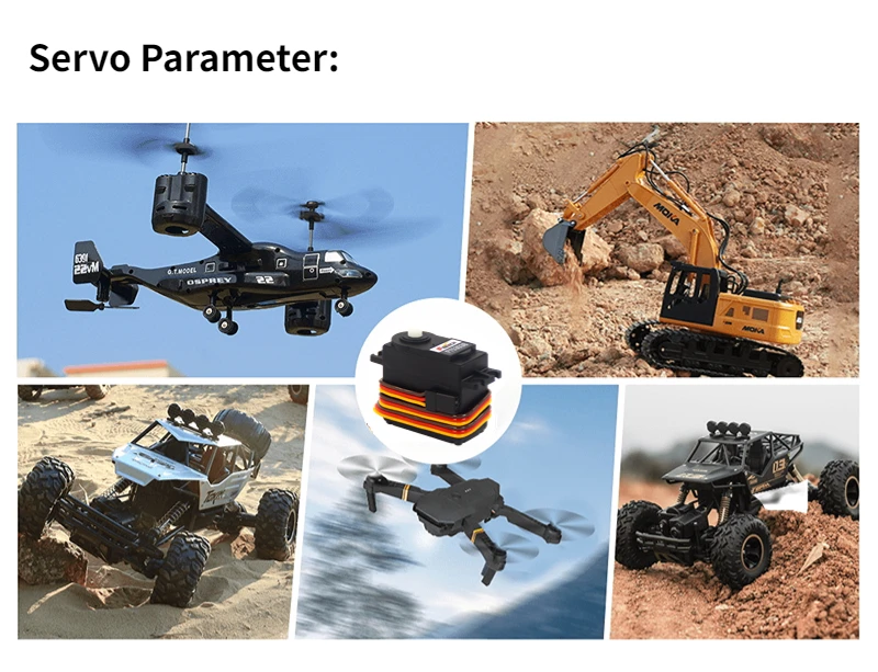 Feetech Servo Standard Size 180 Degree Plastic Gear Plastic Case Analog Servo FS5103B for Rc Car,airplane,UAV,helicopter Models