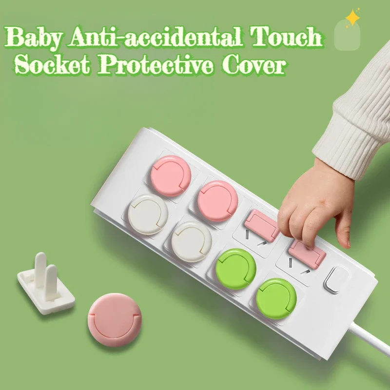 3colors Socket Protective Cover Child Safety Protective Covers Baby Power Switch with Handle Socket Plug Anti-shock Dust Covers