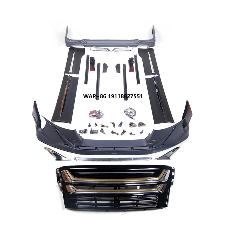 

Modification Kit Bumper Grille Fender Side Beam Bodykit 2015 Upgrade to 2018 G Style forAlphard