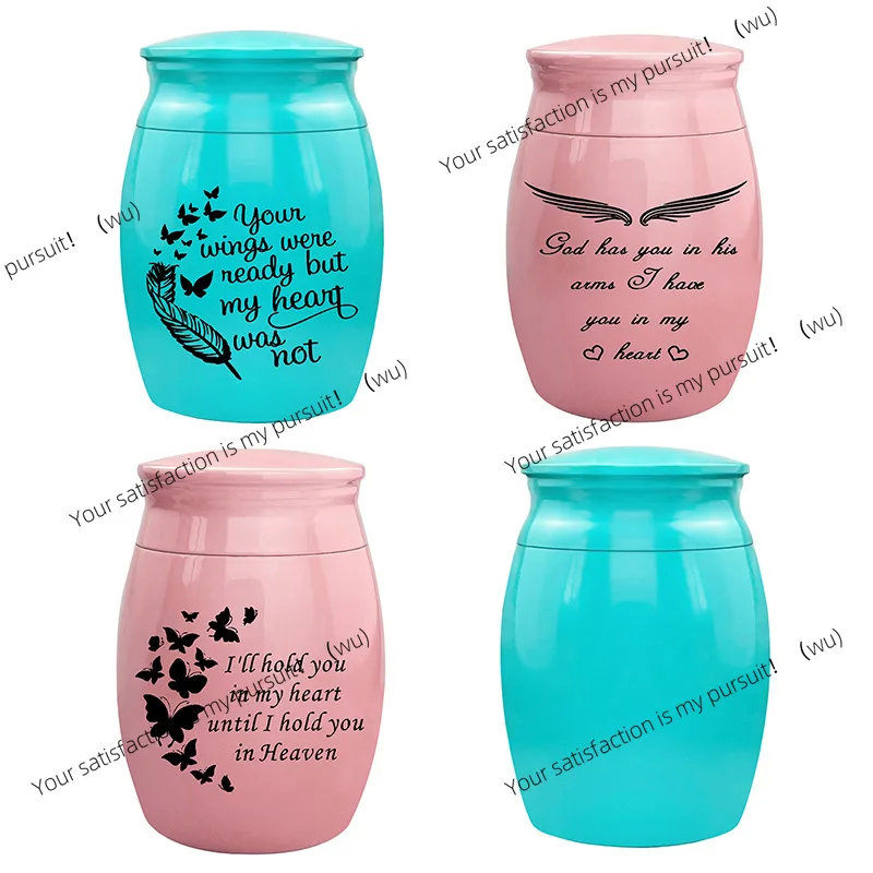 

Pet remains Stainless steel ashes jar jar, pink urn, mini perfume bottle