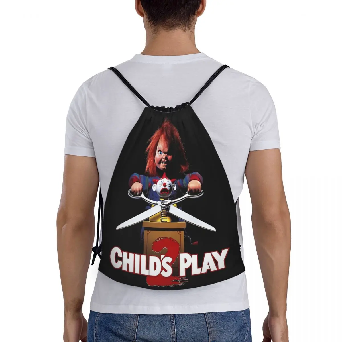 

Chucky See You In Hell (1) Backpacks Casual Portable Drawstring Bags Shoes Bag Book Bags For Travel Students