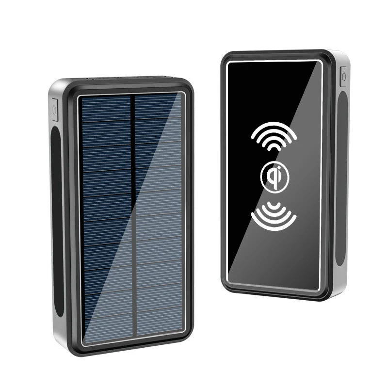 

30000/50000mAh Solar Power Bank Large Capacity Portable Charger External Battery Poverbank Qi Wireless Charger for Xiaomi IPhone