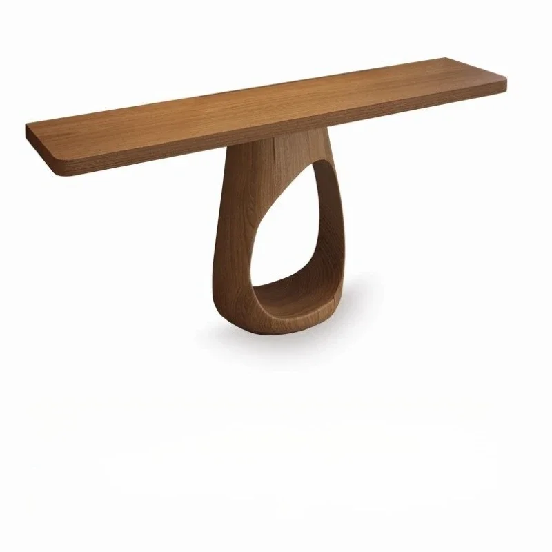 New Chinese-style solid wood entrance table, home decoration against the wall, corridor entrance table