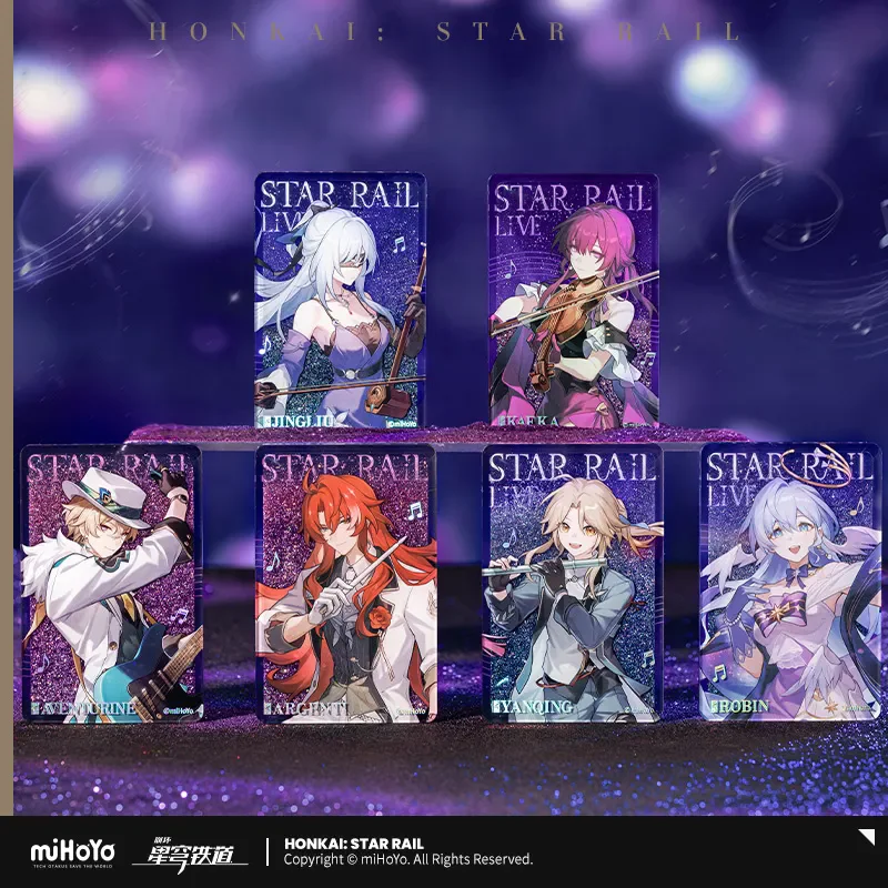 [Genuine] miHoYo Game Honkai Star Rail Star Iron LIVE Series Acrylic Quicksand Ornament Jingliu Yanqing Prop Cosplay Xmas Gifts