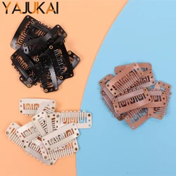 Wig Clips For Hair Extensions 3.2cm 9 Teeth Hair Clips Wig Comb For Weave Black U Clip For Women Extension Comb