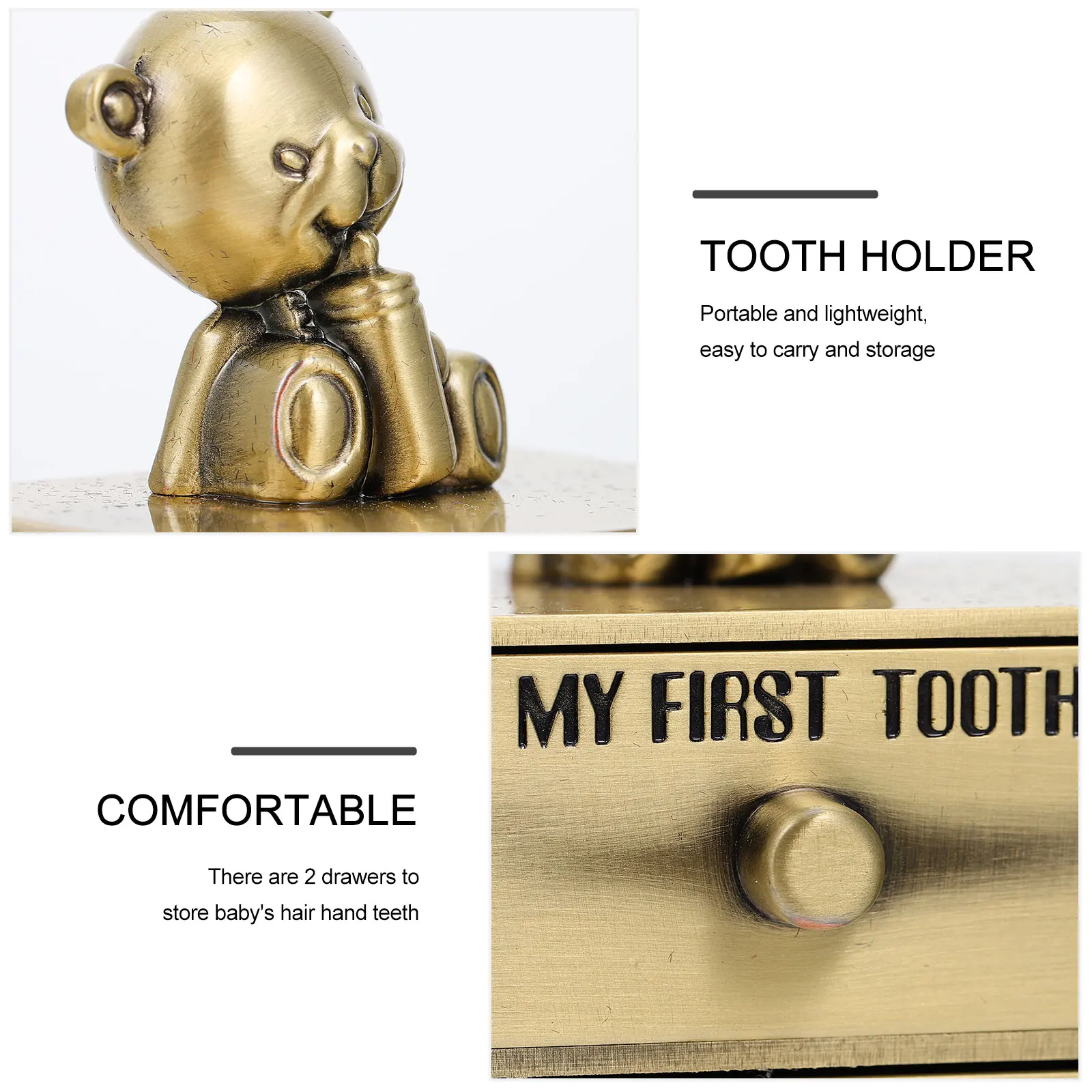 

1pc Baby Tooth Preservation Storage Case Newborn Infant Kids Hair Teeth Keepsake Organizer Fetal Hair Box Deciduous Tooth