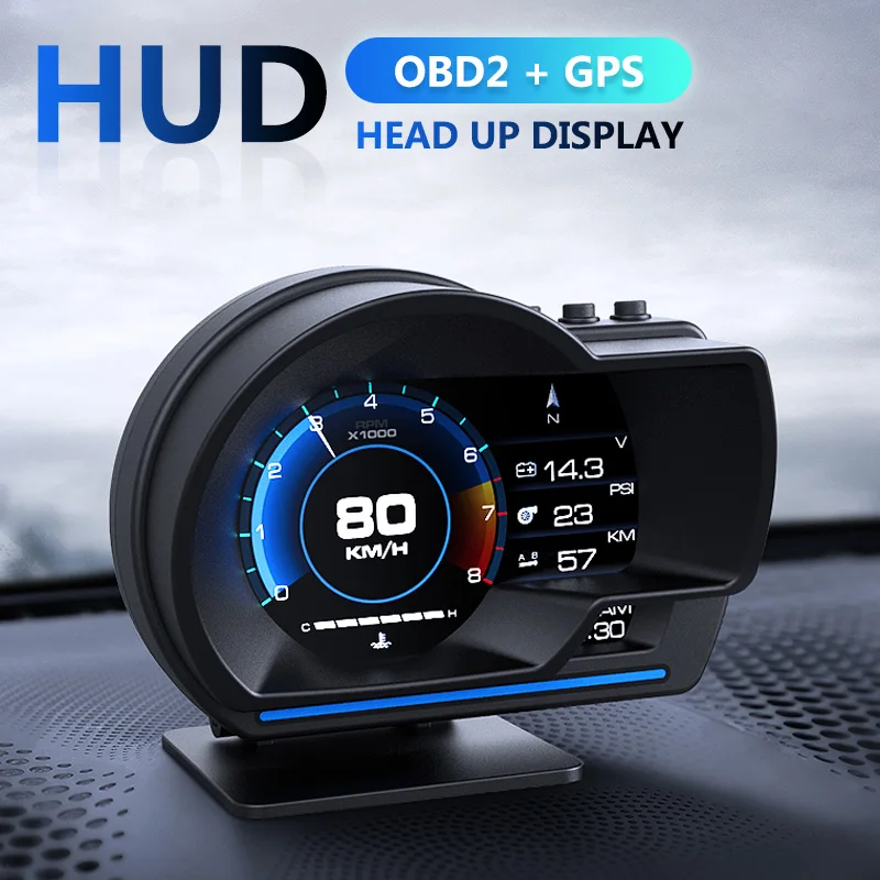 

Hot Sale Multi-function Car Head up Display 2 GPS Speedometer Dual Mode GPS Dual System