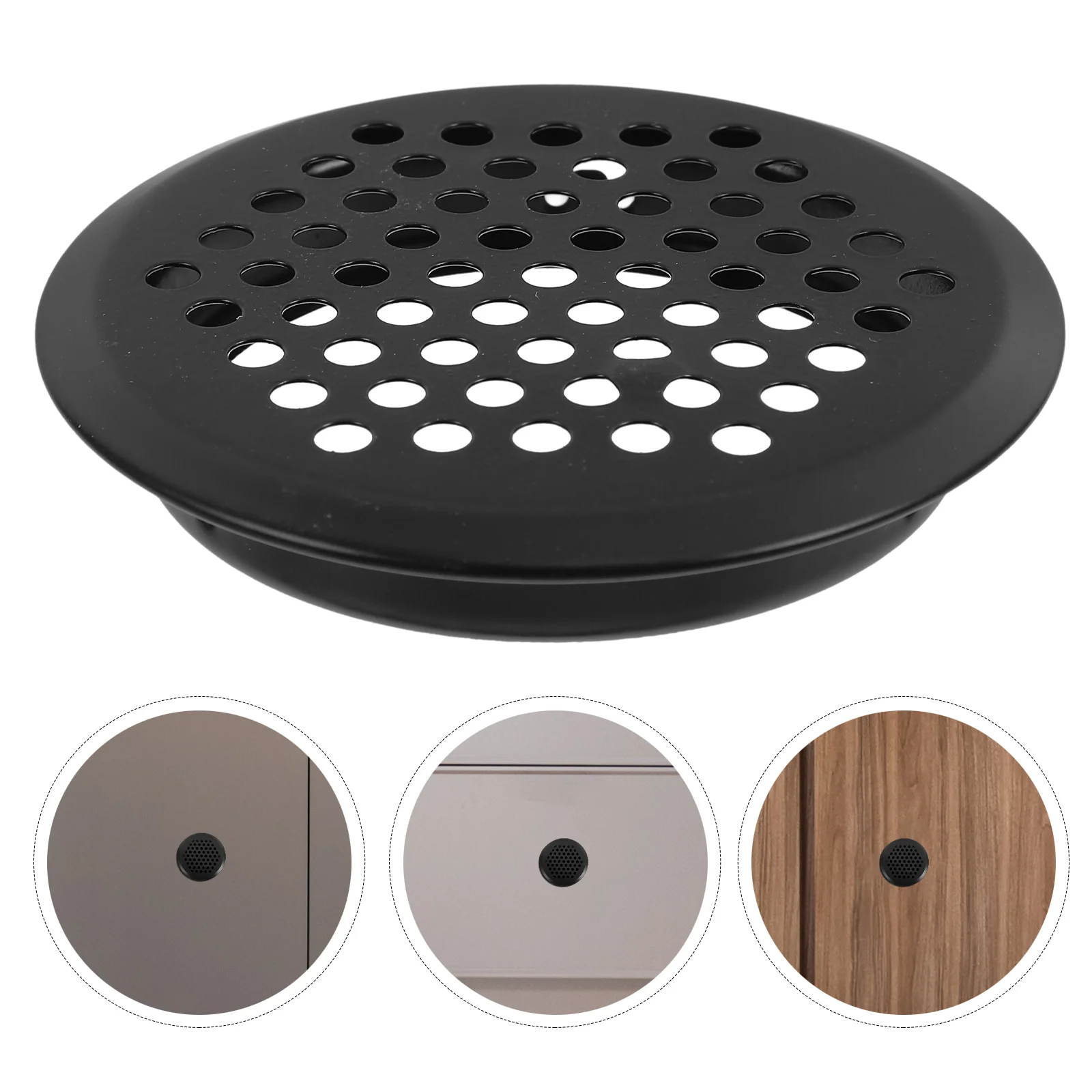 Orificios de ventilación de 12 piezas para armario, ventilación de aire para muebles, armario de Metal redondo pequeño de malla