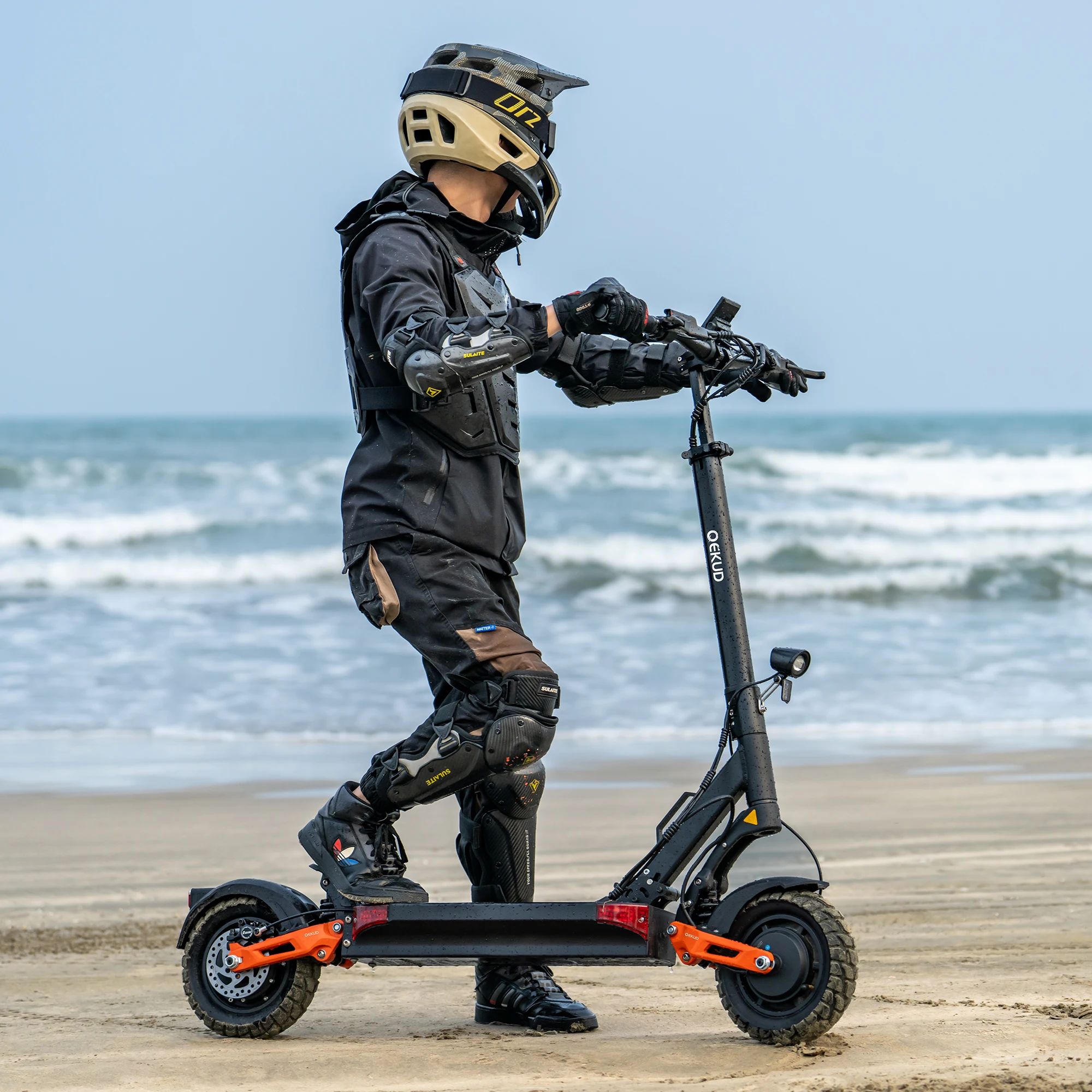 Qekud T10 Trottinette électrique adulte, Double moteur 1000W, Batterie 60V 18Ah, 10'' Pneu, Autonomie 75 km, Vitesse Max 60 km/h