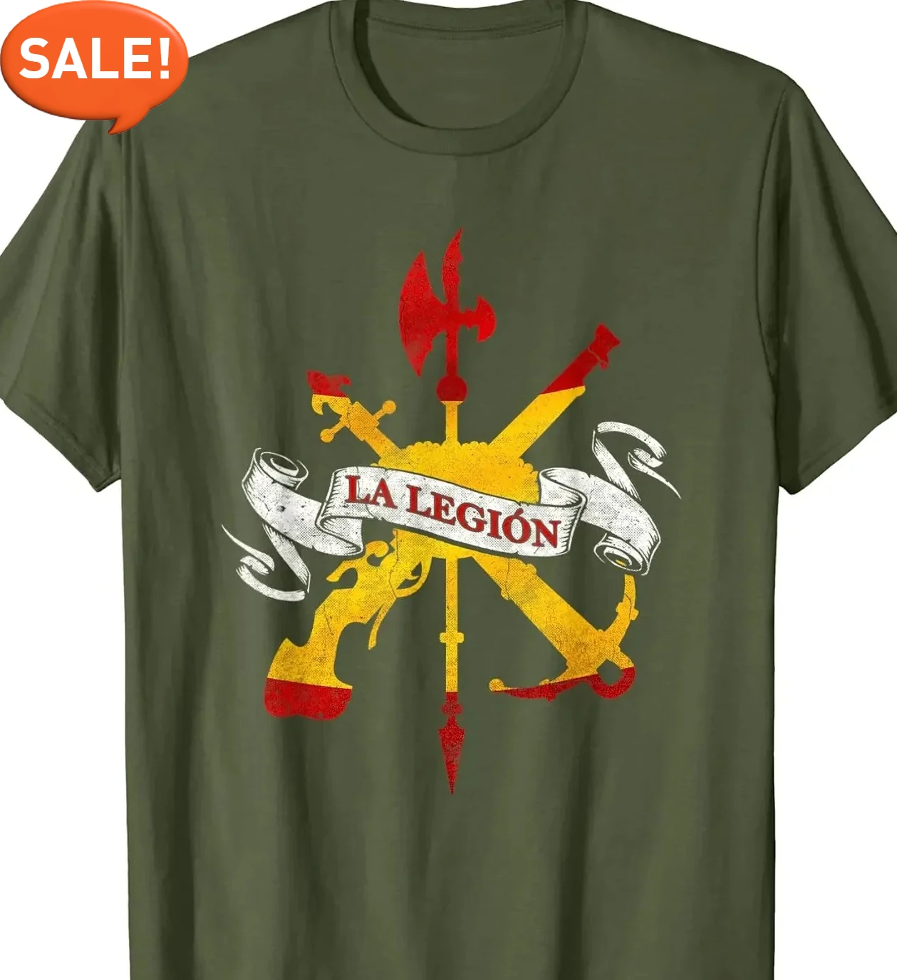 

Escudo De Armas De La Legión Española T-Shirt Short Sleeve Casual Cotton O-Neck Shirts for Men