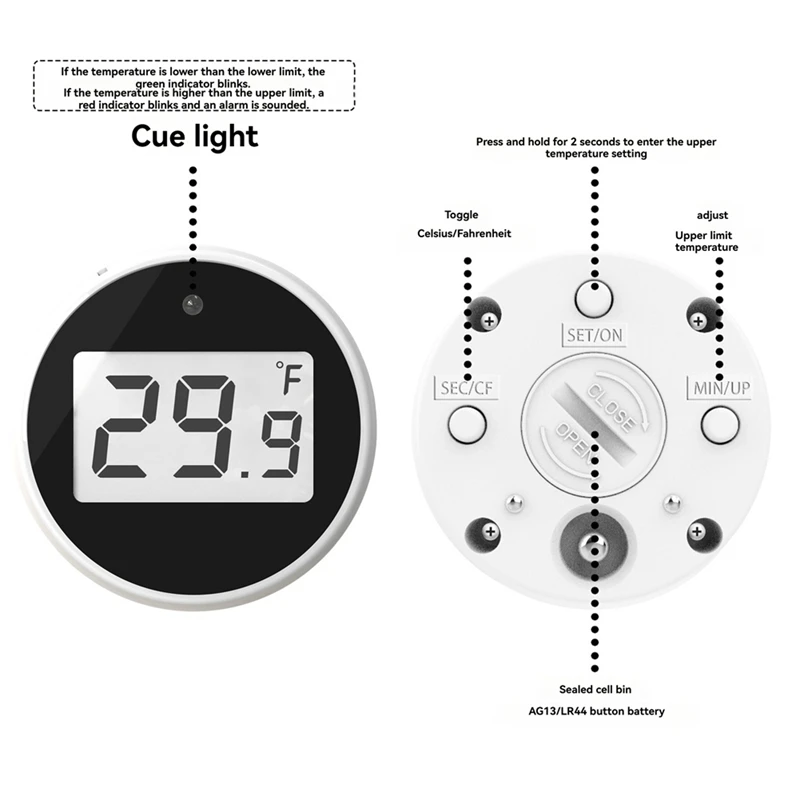 Digital Floating Bath Thermometer With Timer -20-70℃ Waterproof Water Temperature Meter For Swimming Pool Spa Ice Bath