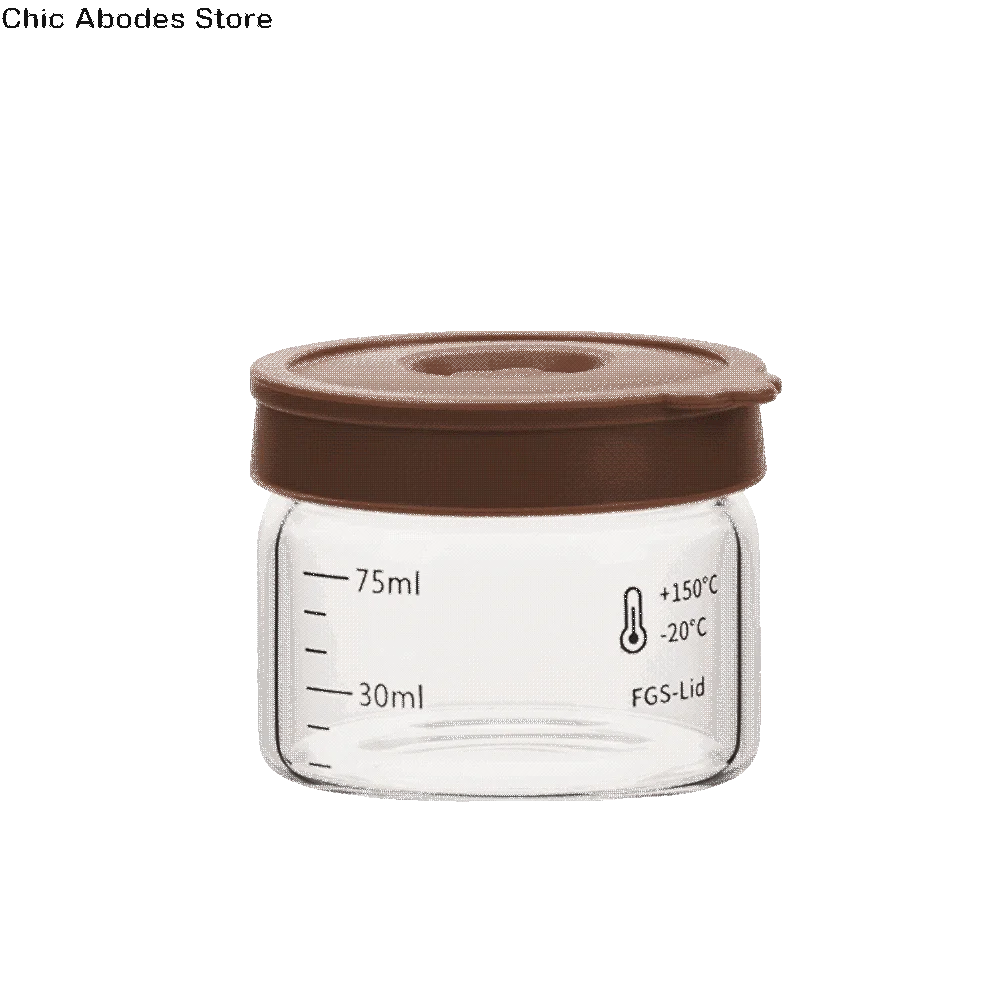 

Transparent Glass Storage Jar Precision Scale Leak-Proof Sealed Container Heat Resistant Silicone Sealed Lid Airtight Container