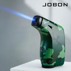 JOBON Single Flame Blue Flame Inflatable Lighter, Adjustable Flame, One Key Locking Flame Design, Can be Used Inverted, Compact