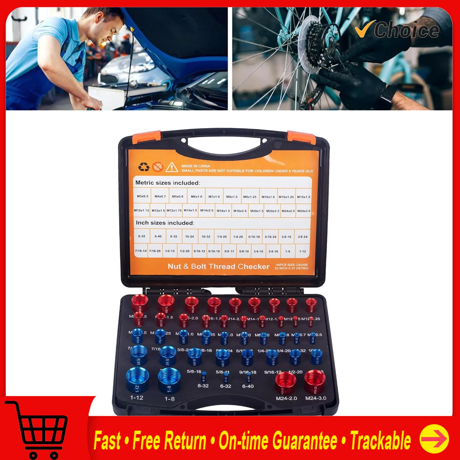 

Инструмент для проверки гаек и резьбы. Углеродистая сталь. Метрическое и императорское измерение. Портативный для ремонта сантехников.