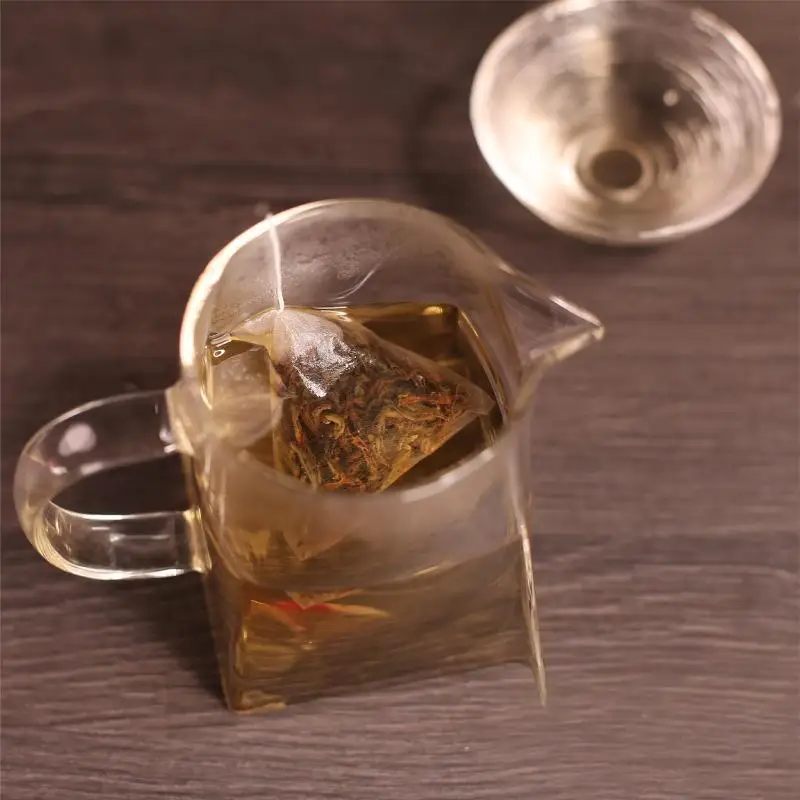 100Pcs Degradable Corn Fiber Heat-sealable Empty Tea Bags With String Filter Paper Teabags Disposable Transparent Teabags^..