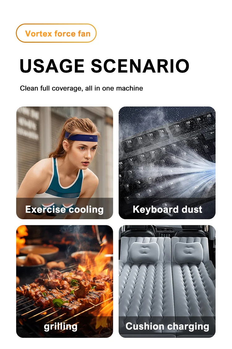 110000RPM Mini Turbo Jet Fan USB Rechargeable Brushless Motor Portable Dust Blower 2600mah Dusting Hair Dryer Adjustable Speed