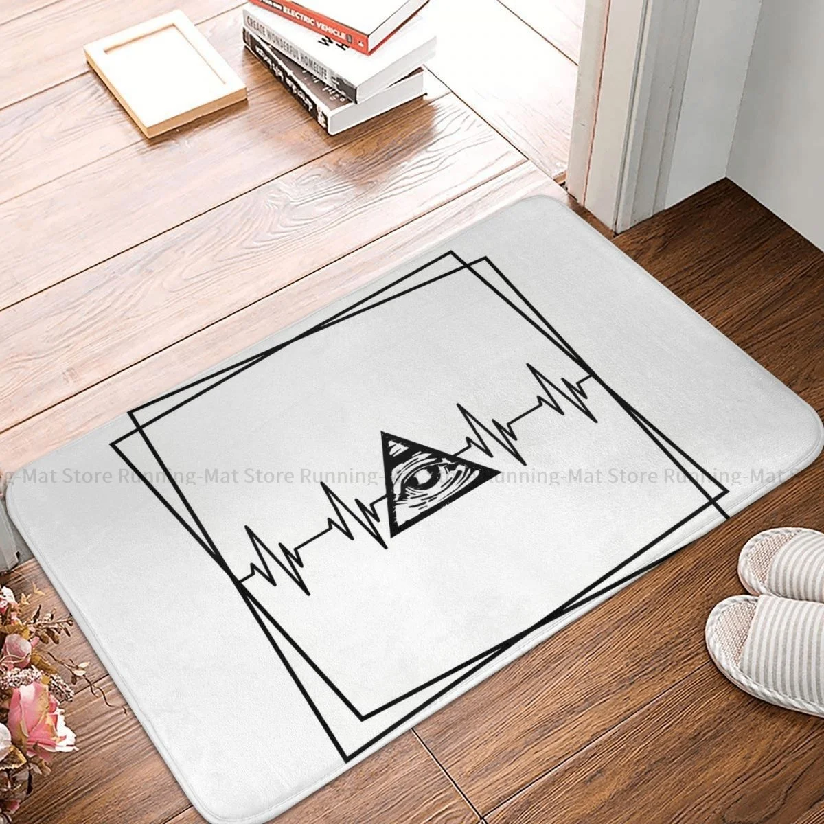 Illuminati Non-slip Doormat All-Seeing Eye Heartbeat Living Room Bedroom Mat Welcome Carpet Home Modern Decor