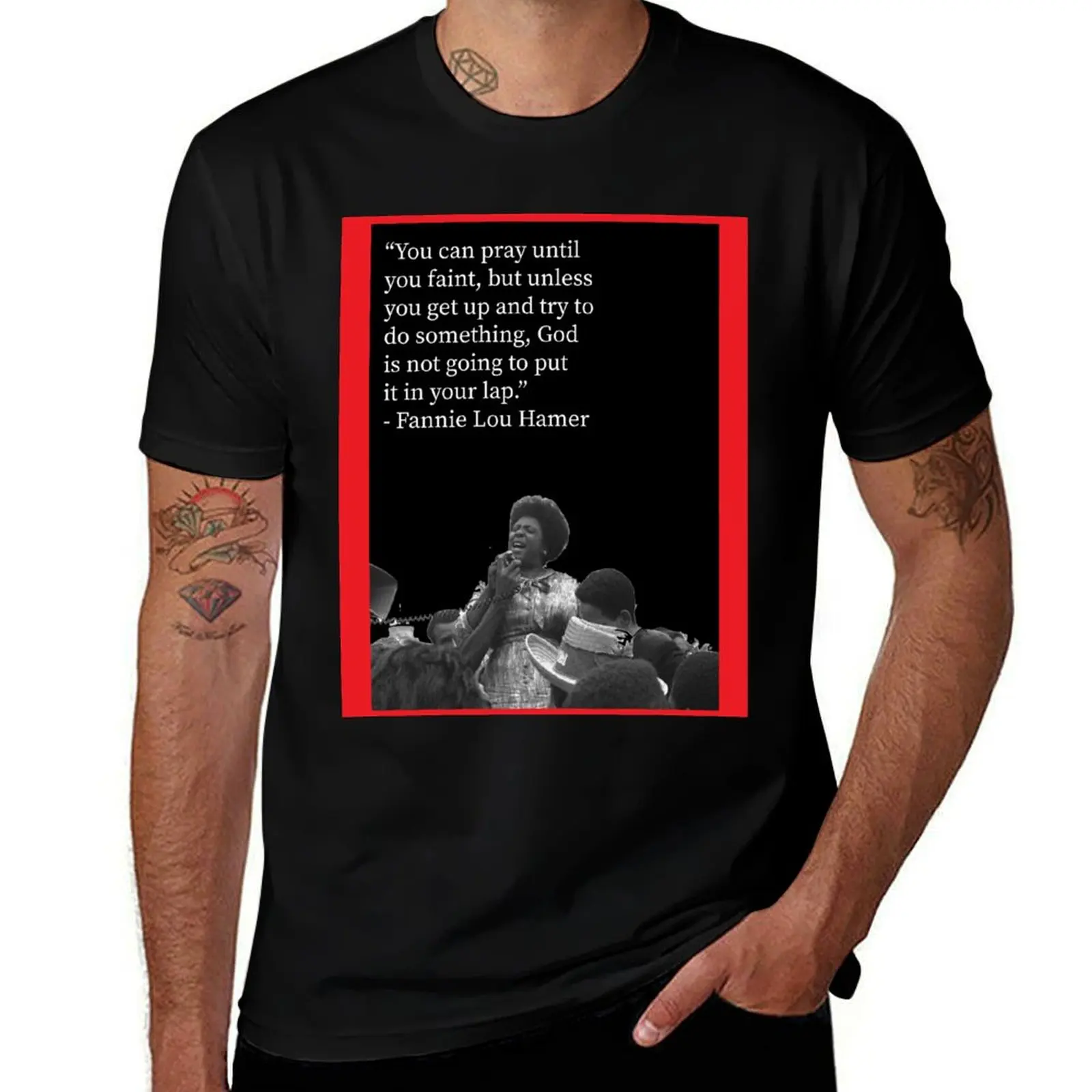 Fannie Lou Hamer T-Shirt vintage korean fashion graphics sublime Men's clothing