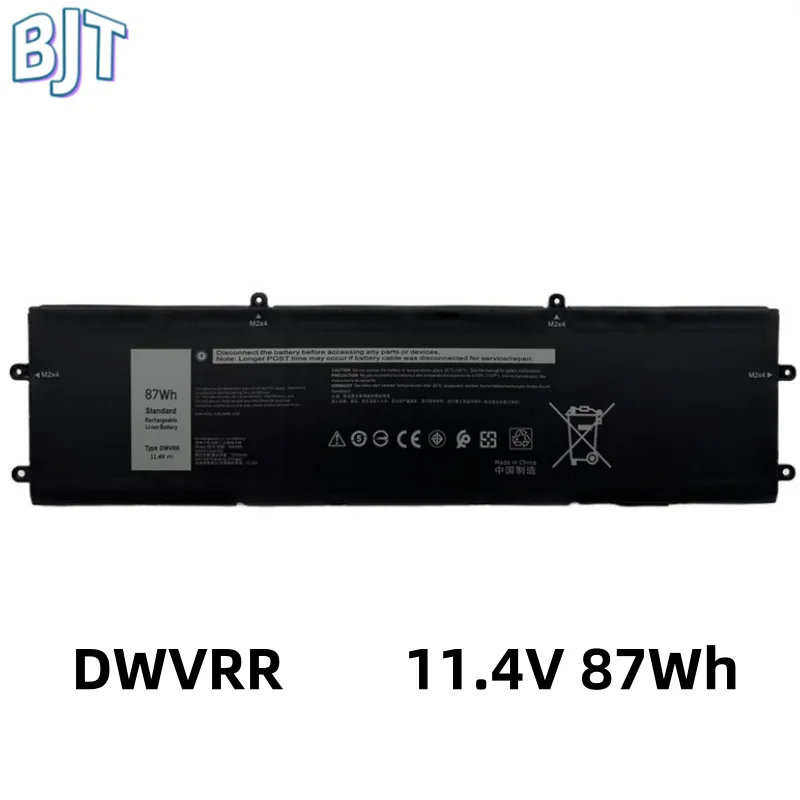 

New 11.4V 87Wh DWVRR Laptop Battery For Dell Alienware X15 R1 R2 X17 R1 R2 Series Notebook 0817GN 0017GN 0NR6MH NR6MH