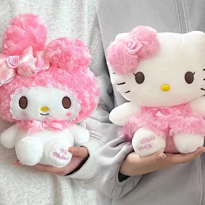Cute Melody Sanrio Cartoon Melody Doll Kids Students Cosplay Accessories Girls Pillow Birthday Gift Sets