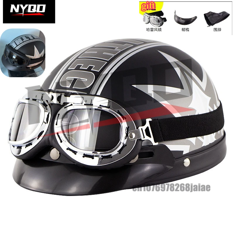 

Electric Bike Personalized Spray Painted Half Helmet for Men and Women Personalized Sun Protection Summer Helmet 57-60cm