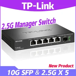 Interruptor de gestión WEB SFP, de 10Gb TP-LINK, 2500Mbps, puerto de Red + 10000M, puerto óptico Ethernet, 2 5 Gigabit, TL-SE2106