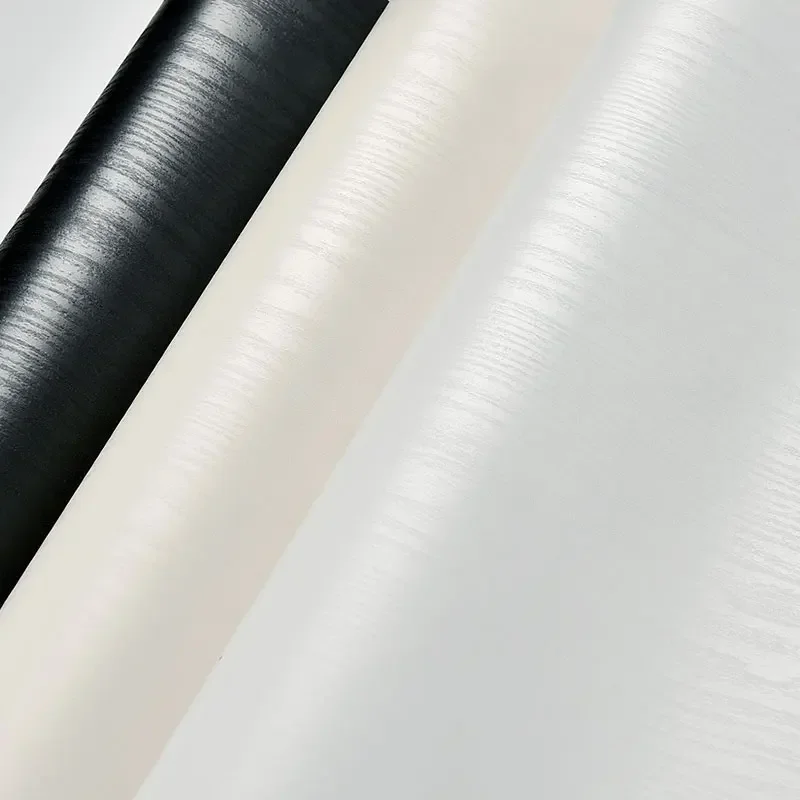 

PVC Solid Color Wood Grain Wall Stickers Cabinet Door Table Self-Adhesive Refurbished Film Old Furniture Waterproof Wallpapers