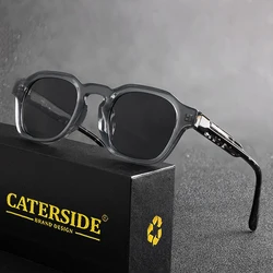 CATERSIDE Square Polarized Sunglasses Men's TR90 Frame Brand Design Women's Sun Glasses Driving Fishing Party Glasses Punk Style