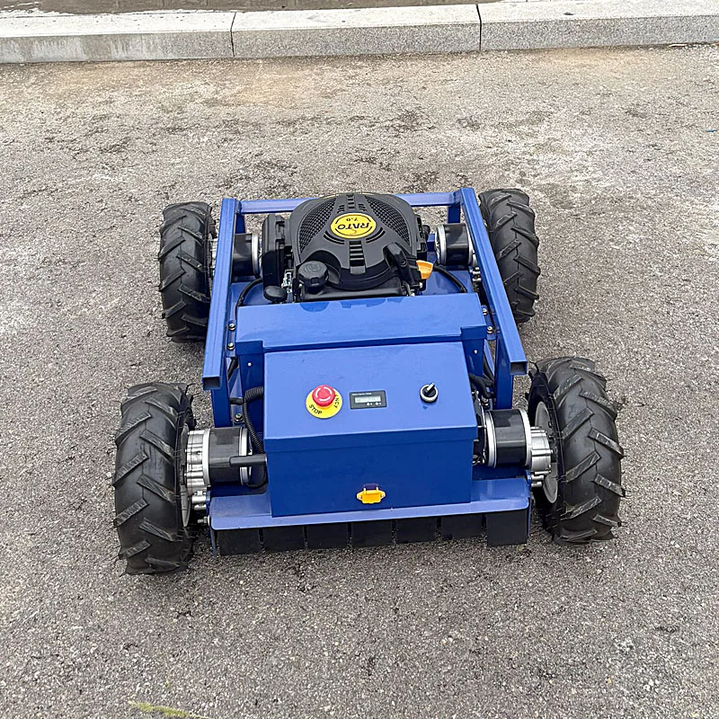 Customized CE EPA Approved All Terrain Grass Cutting Machine Agriculture Rubber Tracks Remote Control Robot Lawn Mower