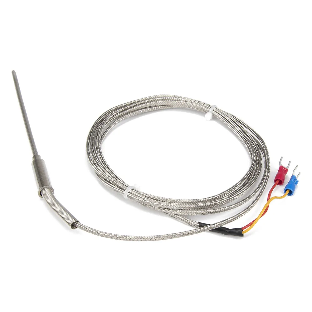 FTARP08 K J type 2m metal screening cable 100mm flexible probe sheathed thermocouple temperature sensor diameter 1.5mm 3mm