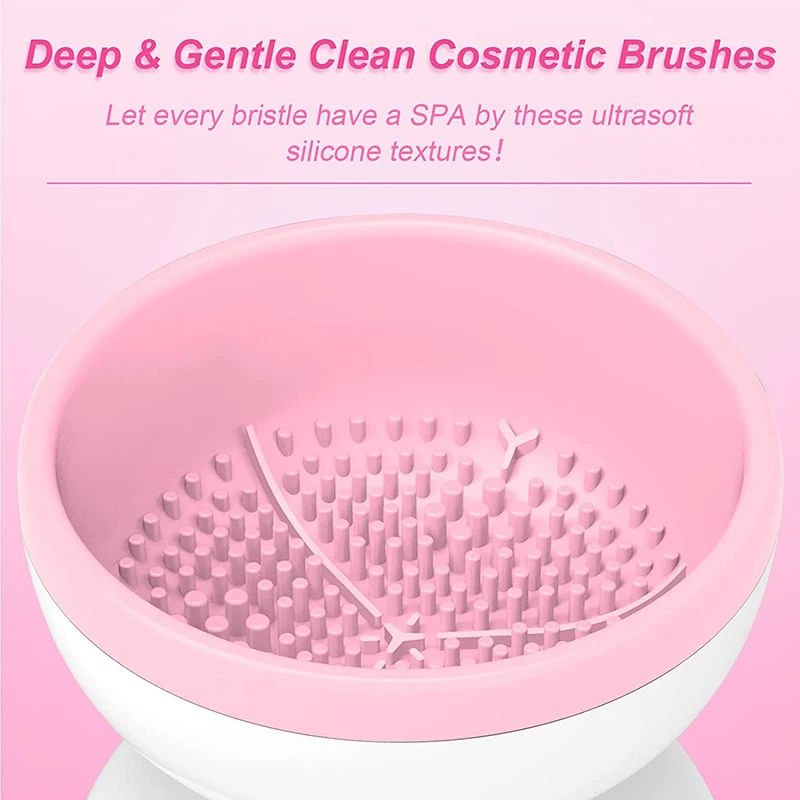 Electric Makeup Brush Cleaner Machine All Size Beauty Makeup Brush Portable Automatic Cosmetic Brushes Cleaner Tool Household