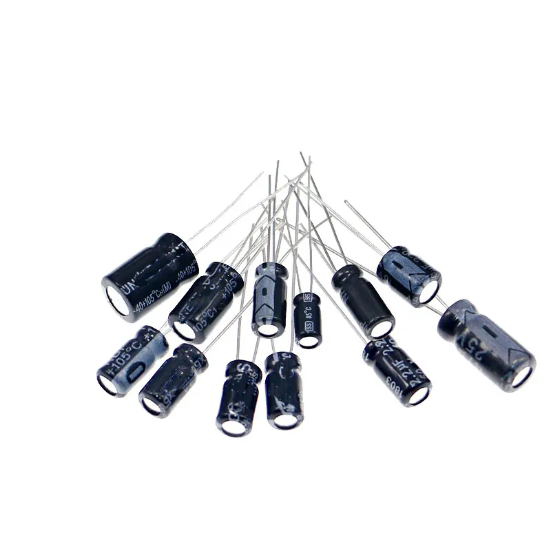 120pcs 12value *10pcs 1uF ~ 470uF Capacitors set Kit Electrolytic Capacitor pack 16V 25V 50V 1UF 2.2UF 3.3UF 4.7UF 10UF 22UF