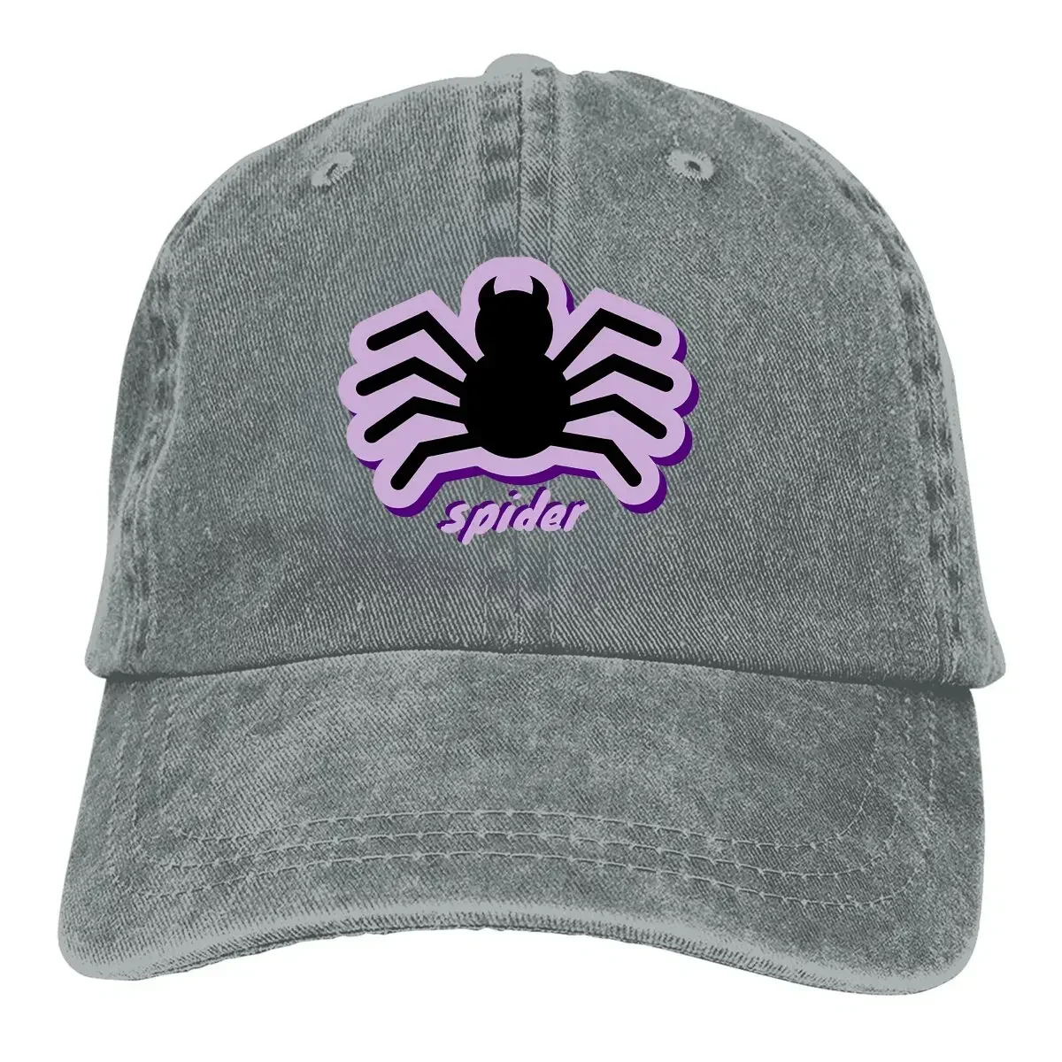 Washed Men's Baseball Cap Classic Trucker Snapback Caps Dad Hat Scary Spider Animal Golf Hats