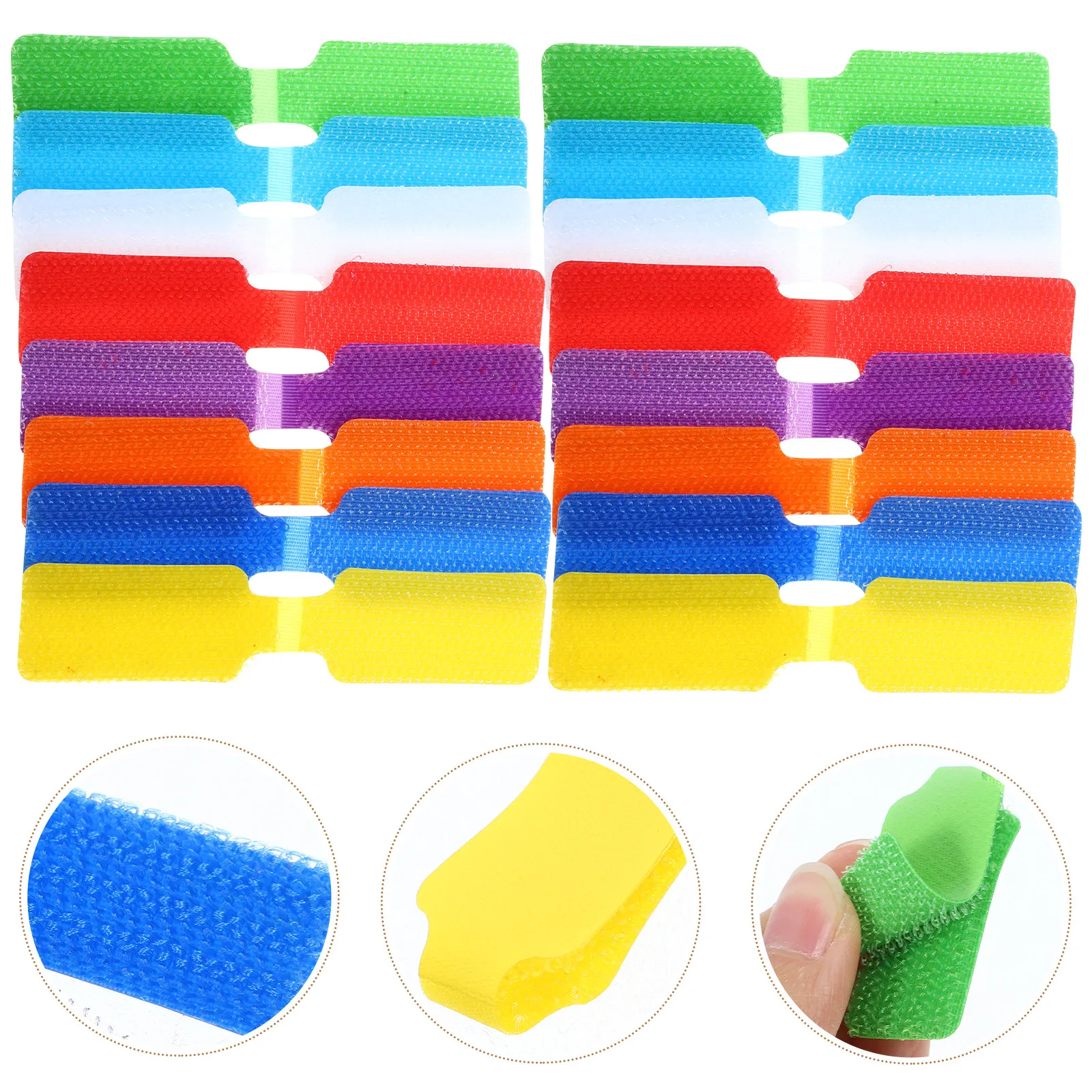 24Pcs Cable Labels Nylon Fastening Cord Tags Cable Organizers Flexible Reusable Wire Identification for Electronics
