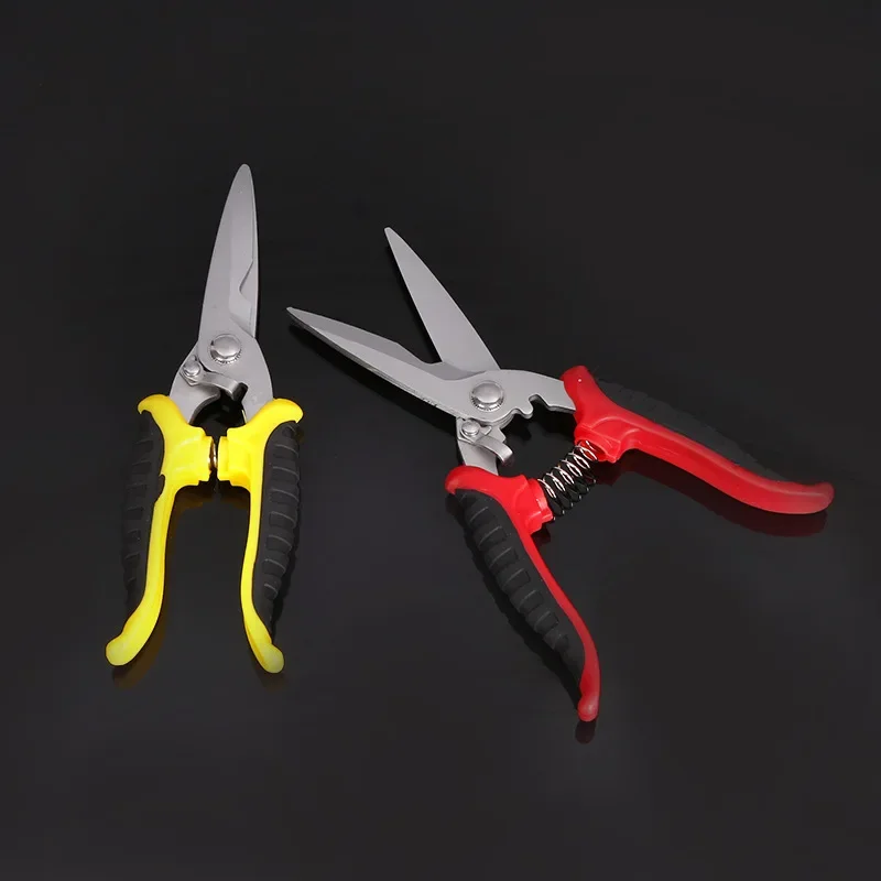 

Multifunctional stainless steel electrical shears, electrical wire slot cable stripping shears, two-color