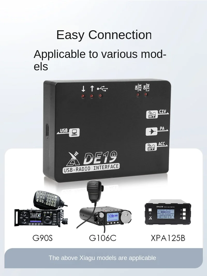 Xiegu De-19 Externe Uitbreiding Adapter Matching G90 G106 En Xpa125b Voor Xiegu Transceiver