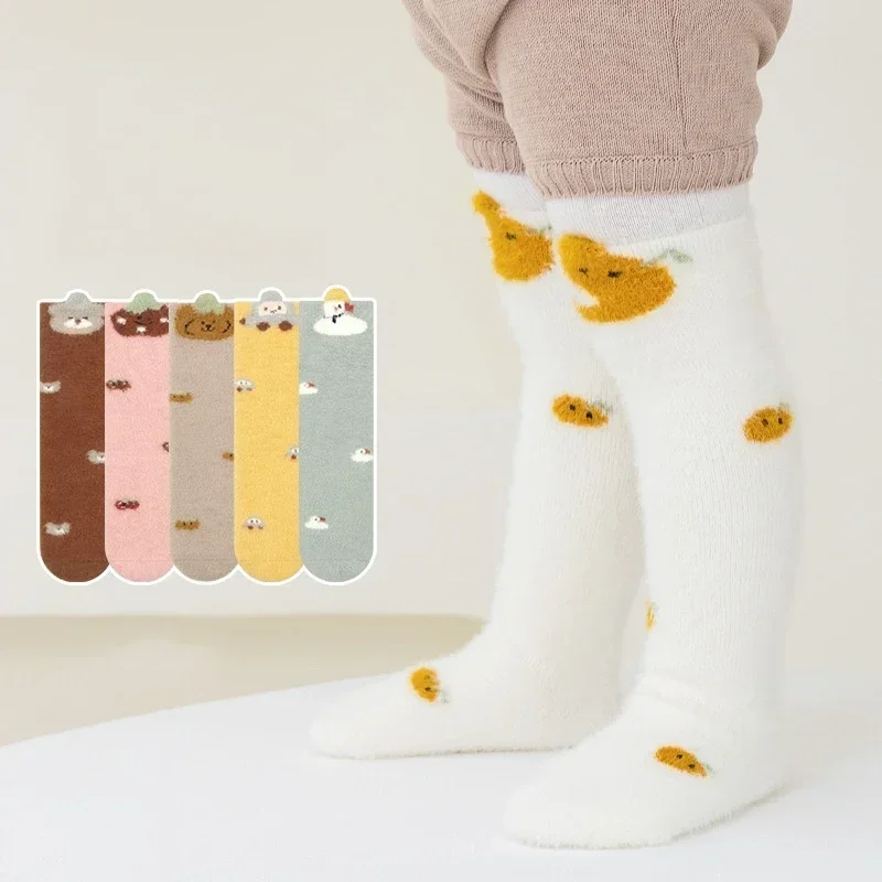 

Winter Thick Warm Plush Baby Stockings Super Soft Knee High Socks for Newborn Infant Toddler Boys Girls Long Socks 0-7 Years Old