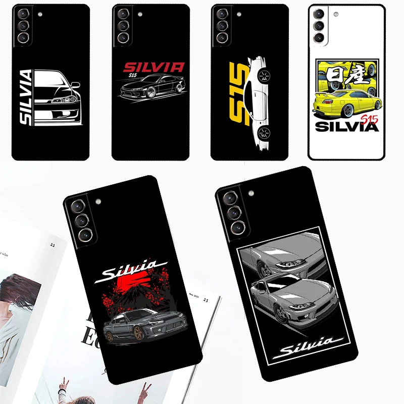 Silvia S15 JDM Tuner Cars Case For Samsung Galaxy S24 Ultra S23 S22 S21 S20 Plus Note 10 Note 20 S9 S10 S21 FE Cover