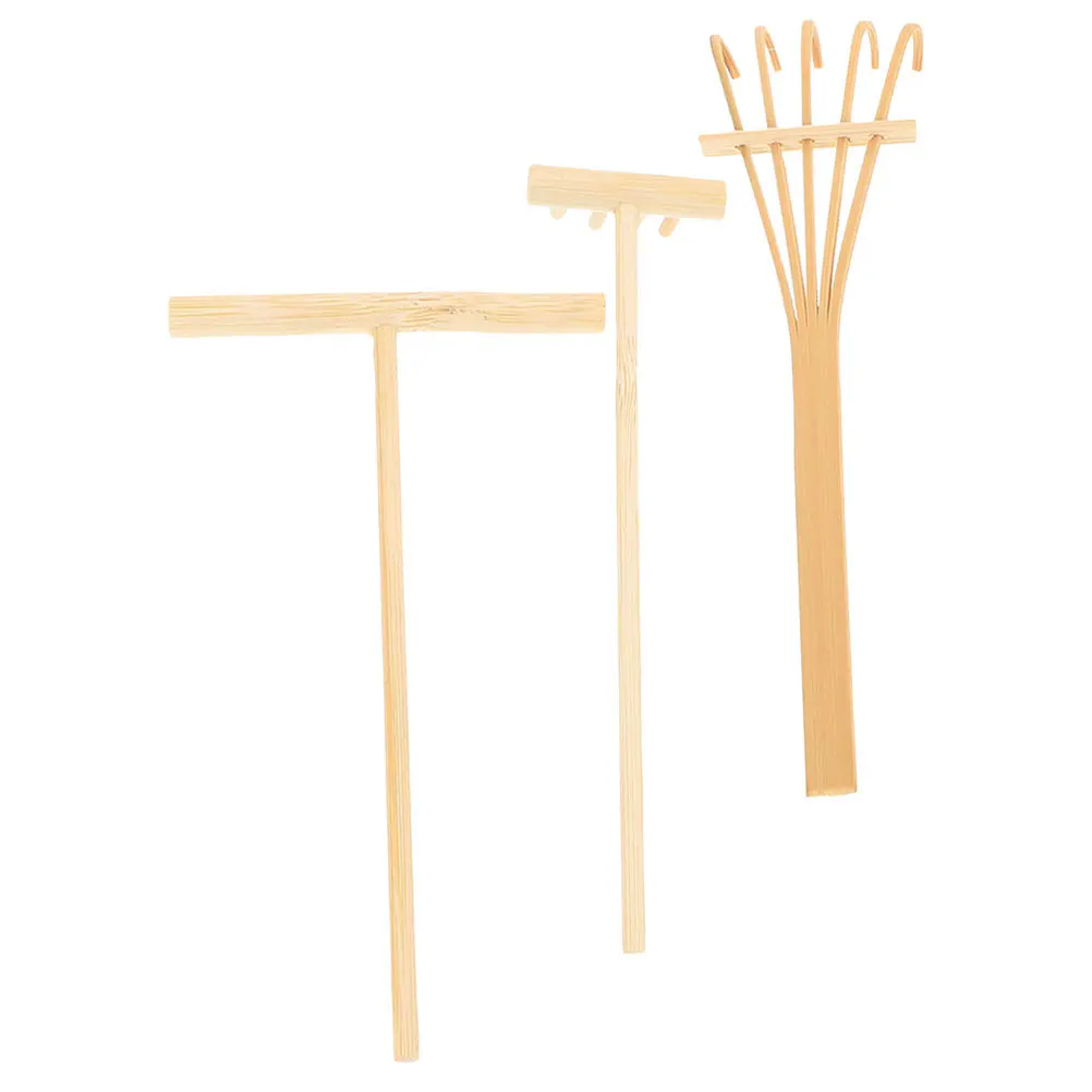 1 set 1 set di strumenti per rastrello mini rastrelli per giardino Zen decorazione della tavola di sabbia sandbox rastrello in miniatura accessori da giardino