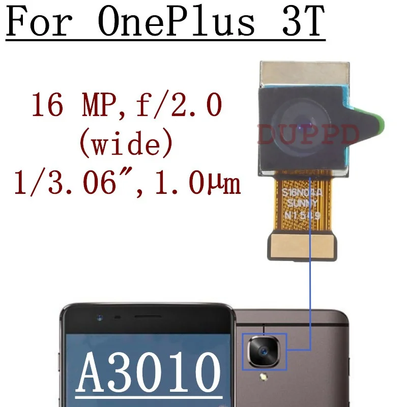 Front Rear Camera For OnePlus 1+ 3 3T A3000 A3003 A3010 Selfie Original Frontal Wide Backside Full Set Camera Module Spare